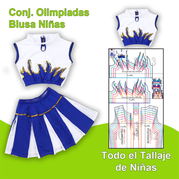 Conjunto Olimpiadas - Blusa Niñas