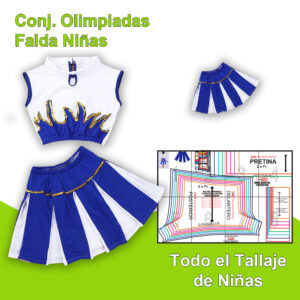 Conjunto Olimpiadas - Falda Niñas