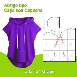 Abrigo tipo Capa con Capucha- Talla "S" Gratis