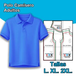 POLO CAMISERO ADULTOS - Tallas L. XL. 2XL.