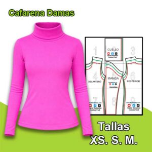 CAFARENA MANGA LARGA DAMAS - Tallas XS. S. M.