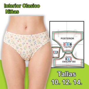 INTERIOR CLASICO NIÑAS - Tallas 10. 12. 14.