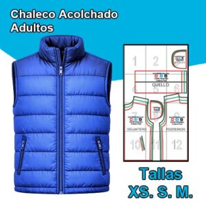 CHALECO ACOLCHADO ADULTOS . Tallas XS. S. M.
