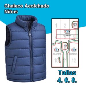 CHALECO ACOLCHADO NIÑOS . Tallas 4. 6. 8.