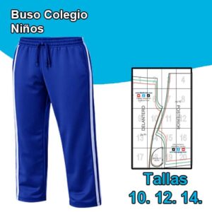 BUSO COLEGIO NIÑOS - Tallas 10. 12. 14.