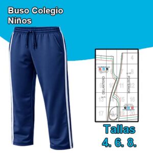 BUSO COLEGIO NIÑOS - Tallas 4. 6. 8.