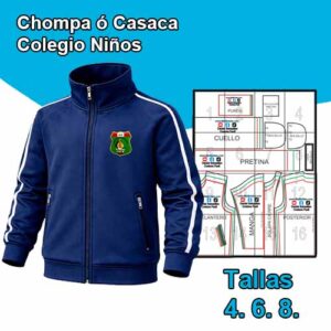 CHOMPA ó CASACA DE COLEGIO NIÑOS - Tallas 4. 6. 8.
