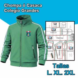 CHOMPA ó CASACA DE COLEGIO - Tallas Grandes L. XL. 2XL.