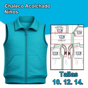 CHALECO DE FRANELA NIÑOS - Tallas 10. 12. 14.