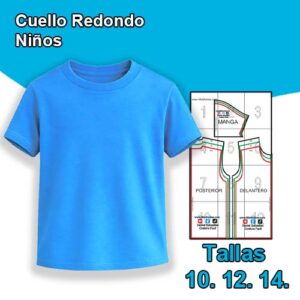 CUELLO REDONDO NIÑOS - Tallas 10. 12. 14.