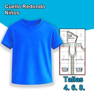 CUELLO REDONDO NIÑOS - Tallas 4. 6. 8.