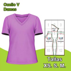 CUELLO "V" DAMAS - Tallas XS. S. M.