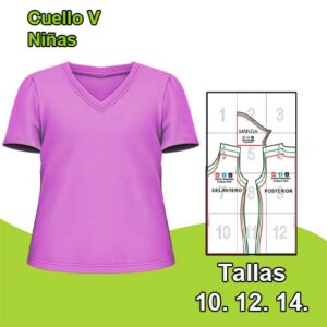 CUELLO "V" NIÑAS - Tallas 10. 12. 14.