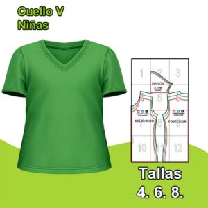CUELLO "V" NIÑAS - Tallas 4. 6. 8.