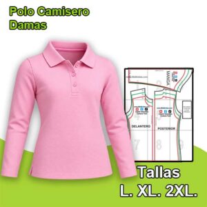 POLO CAMISERO DAMAS M/L - Tallas L. XL. 2XL.