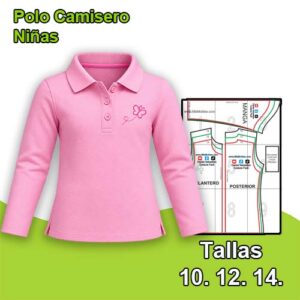 POLO CAMISERO NIÑAS M/L - Tallas 10. 12. 14.