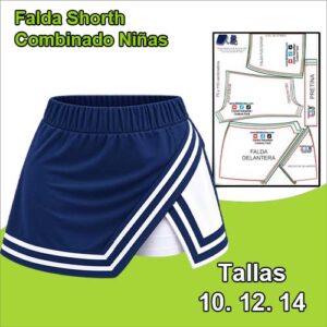 FALDA SHORTH Mod. COMBINADO NIÑAS - Tallas  10 - 12 - 14