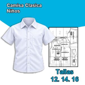 CAMISA CLASICA NIÑOS - Tallas 12 - 14 - 16