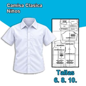 CAMISA CLASICA NIÑOS - Tallas 6 - 8 - 10