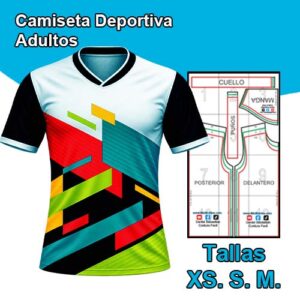 CAMISETA DEPORTIVA ADULTOS - Tallas  XS - S - M