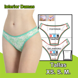 INTERIOR DAMAS Mod. Elástico - Tallas  XS - S - M