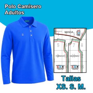 POLO CAMISERO ADULTOS MANGA LARGA  – Tallas  XS - S - M
