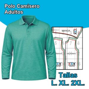 POLO CAMISERO ADULTOS MANGA LARGA  – Tallas  L - XL - XXL