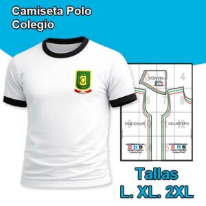 CAMISETA - POLO DE COLEGIO - Tallas  L - XL - XXL