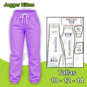 JOGGER NIÑAS - Tallas 10 - 12 - 14