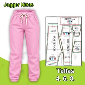 JOGGER NIÑAS - Tallas 4 - 6 - 8