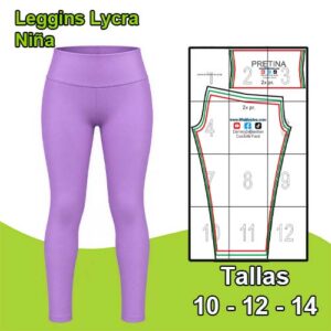 LEGGINS LYCRA NIÑAS - Tallas  10 - 12 - 14