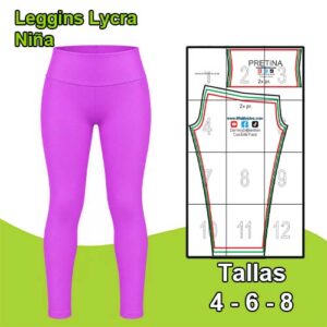 LEGGINS LYCRA NIÑAS - Tallas  4 - 6 - 8