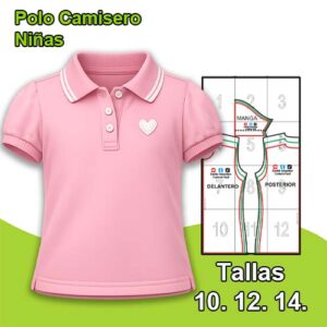 POLO CAMISERO NIÑA - Tallas 10 - 12 - 14